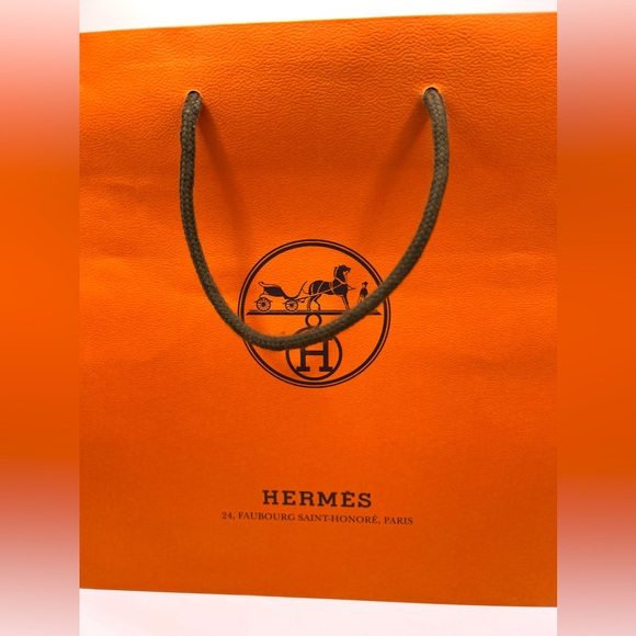 Hermès Empty Orange Shopping Gift Tote Bag 12x12x3.8 in - Picture 2 of 7